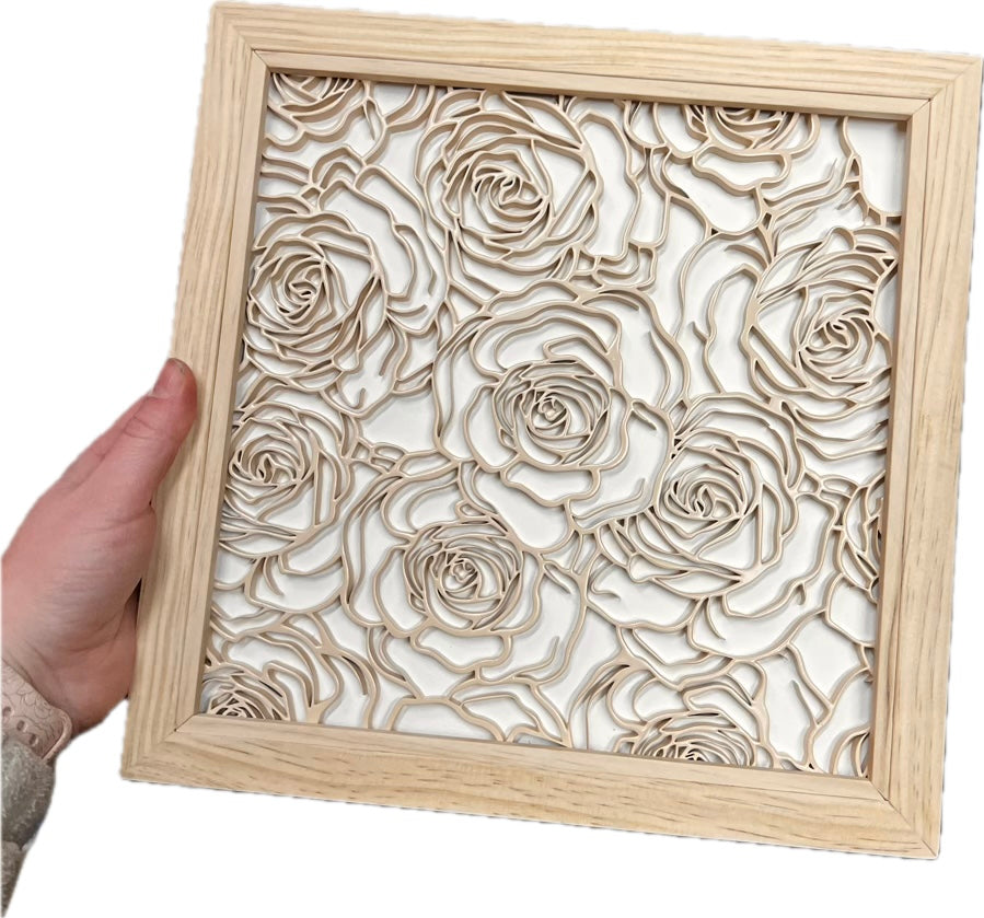 Floral Lace Frame Decor